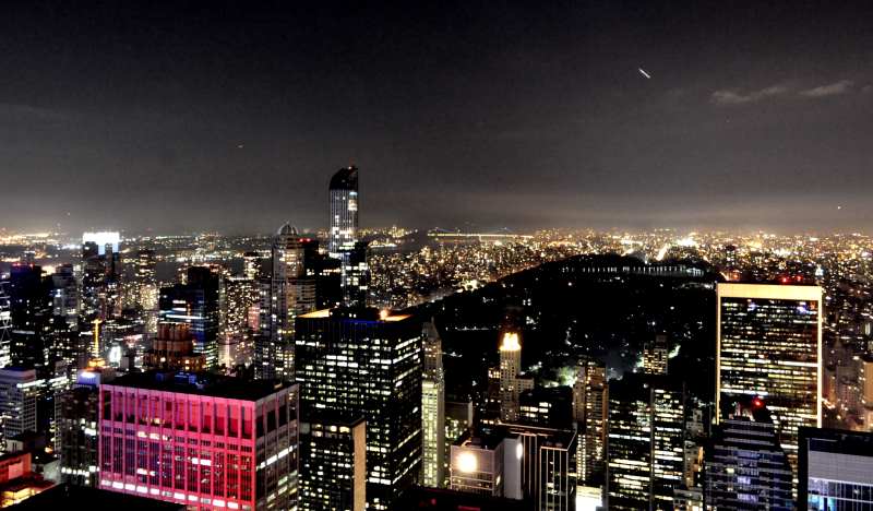 New York City On Top Of The Rock by night