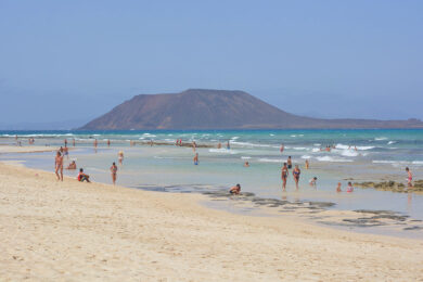 Lekker aan het strand in Corralejo, Fuerteventura